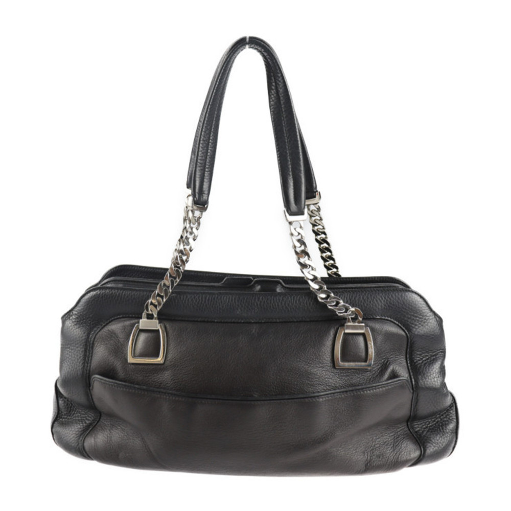 CARTIER Ladona shoulder bag L1000806 leather black dark brown chain semi-shoulde - Picture 3 of 9